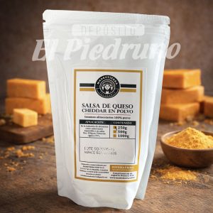 Salsa de queso cheddar en polvo Madretierra para preparar salsas, nachos y snacks