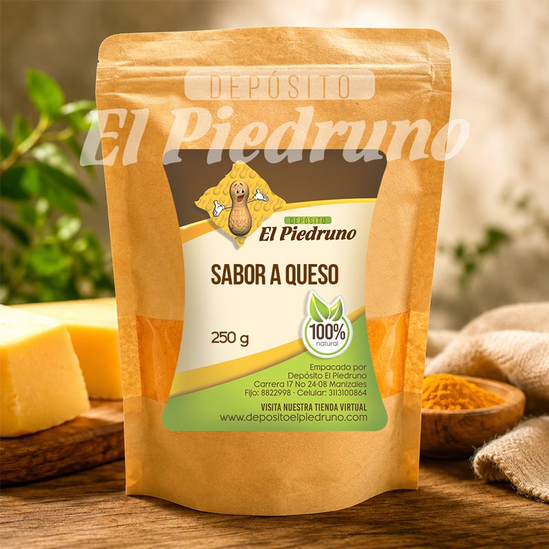 Sabor-a-Queso-Deposito-el-Piedruno Sabor a queso en polvo presentación de 250 gramos